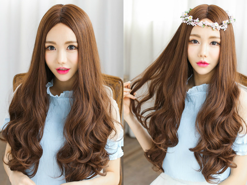水波纹烫发发型图片 塑造韩系甜美范