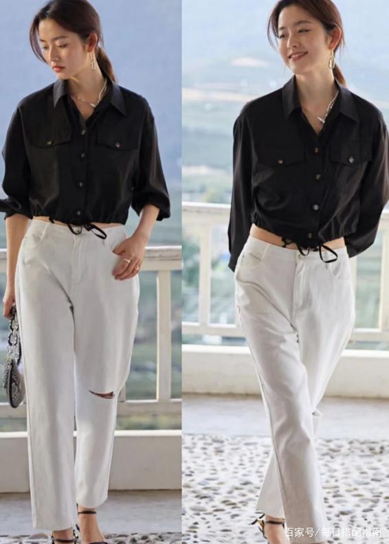 “短衫+九分裤”才是今年夏天最时髦的组合，显高显瘦又显腿长，特别适合小个子女生