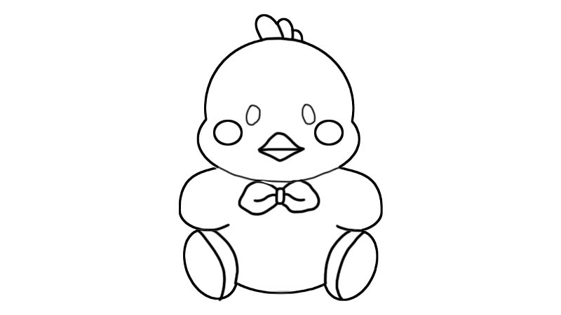 玩具小鸡简笔画教程  玩具小鸡简笔画画法 