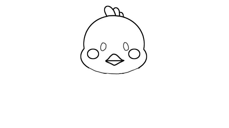 玩具小鸡简笔画教程  玩具小鸡简笔画画法 