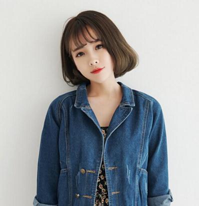 韩系妹子的时尚发型 俏皮短发空气刘海 